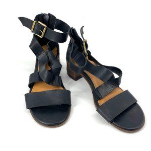 Steve Madden | Black Strappy Chunk Heels Size 7.5